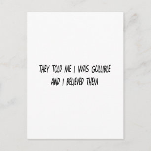 Carte Postale Je suis Gullible