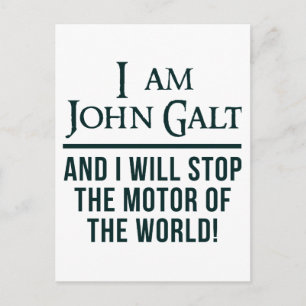 Carte Postale Je Suis John Galt
