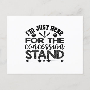 Carte Postale Je suis juste ici pour le stand de concession