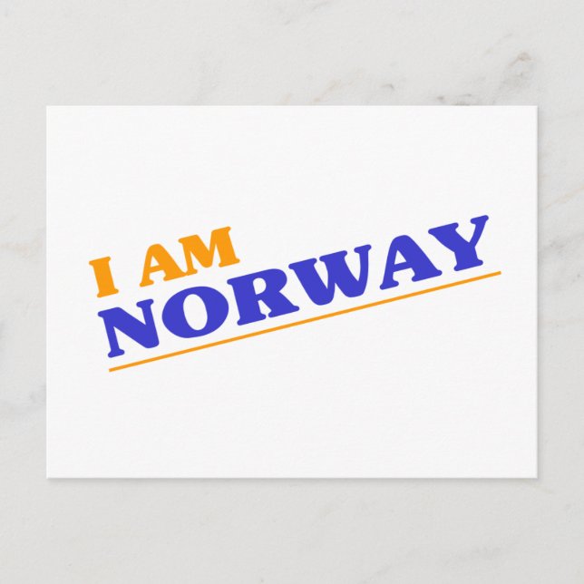Carte Postale Je suis la Norvège (Devant)