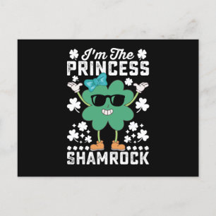 Carte Postale Je suis La Princesse Shamrock St Patrick's Day Iri