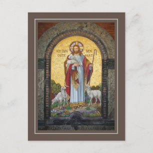 Carte Postale "JE SUIS LE BON BERGER" Jean 10:11 Art Mosaïque