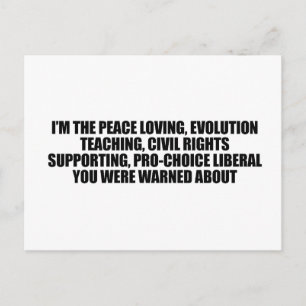 Carte Postale Je suis le libéral dont vous avez été prévenus