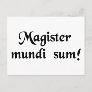 Carte Postale Je suis le maître de l'univers !