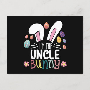 Carte Postale Je suis l'oncle Bunny Famille de Pâques qui corres