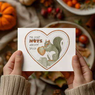 Carte Postale Je suis Noix à propos de toi Écureuil
