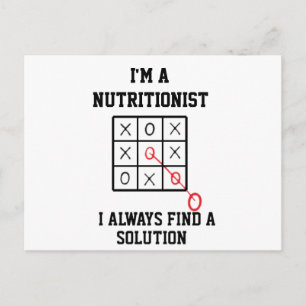 Carte Postale Je suis nutritionniste, je trouve toujours une sol
