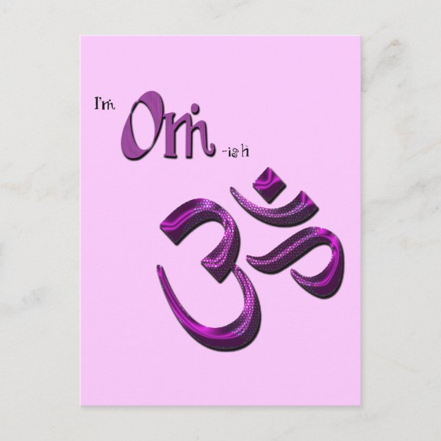 Carte Postale Je suis Om-ish Om Symbole Aum (Devant)