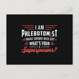 Carte Postale Je Suis Phlebotomiste Superpower Phlebotomy Hospit