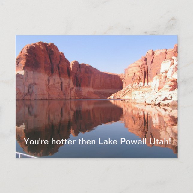 Carte Postale Je suis plus chaud que le lac Powell Utah (Devant)
