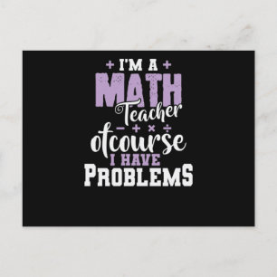 Carte Postale Je suis professeur de maths, bien sûr, j'ai un pro