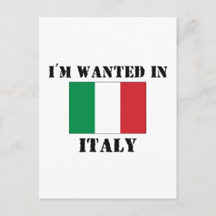 Carte Postale Je suis Recherché en Italie