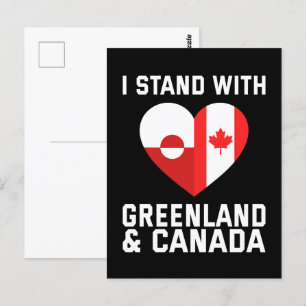 Carte Postale Je suis solidaire du Groenland et du Canada