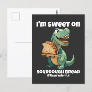 Carte Postale Je suis sucré sur le pain T-Rex