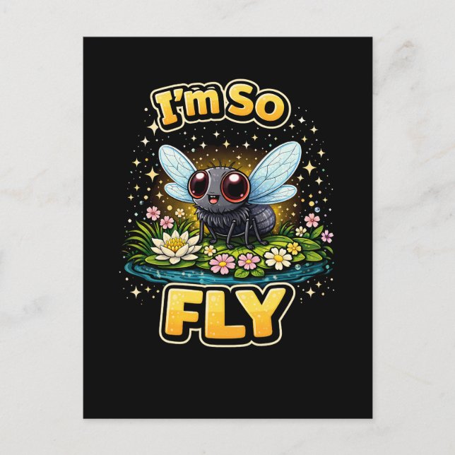 Carte Postale Je Suis Tellement Fly (Devant)