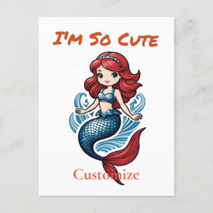 Carte Postale Je suis tellement mignonne Mermaid Thunder_Cove