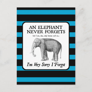 Carte Postale Je suis très désolé d'avoir oublié