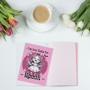 Carte Postale "Je suis trop mignon pour parler," Joyeux fantôme 