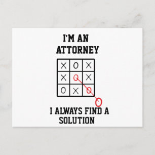 Carte Postale Je suis un avocat, je trouve toujours une solution