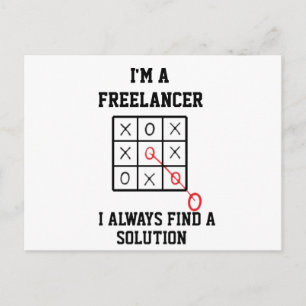 Carte Postale Je suis un freelancer je trouve toujours une solut