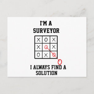 Carte Postale Je suis un géomètre, je trouve toujours une soluti