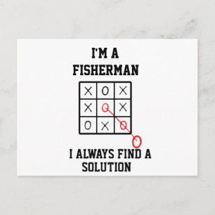 Carte Postale Je suis un pêcheur je trouve toujours une solution