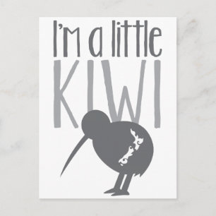 Carte Postale Je suis un petit kiwi avec mignon oiseau néo-zélan