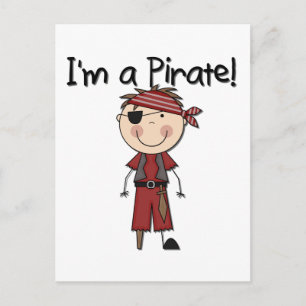 Carte Postale Je suis un Pirate - Tshirts et Cadeaux pour Garçon