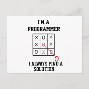 Carte Postale Je suis un programmeur, je trouve toujours une sol