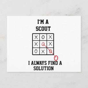 Carte Postale Je suis un scout, je trouve toujours une solution 