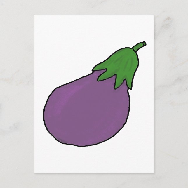 Carte Postale Je suis une aubergine (Devant)