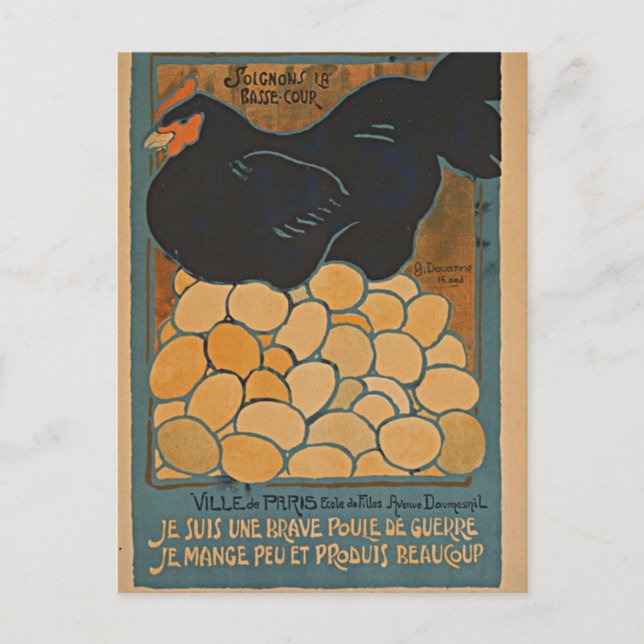 Carte Postale Je suis une belle guerre quand (Devant)