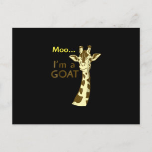 Carte Postale Je suis une chèvre cool girafe déroutante