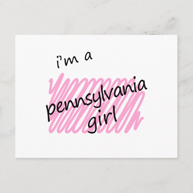 Carte Postale Je suis une fille de Pennsylvanie (Devant)