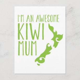 Carte Postale Je suis une KIWI MUM Nouvelle-Zélande