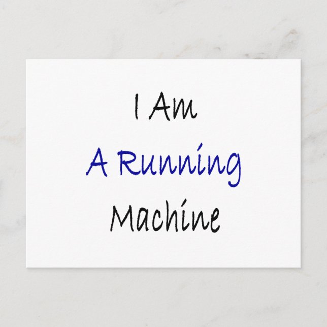 Carte Postale Je Suis Une Machine À Courir (Devant)