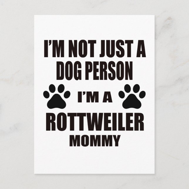 Carte Postale Je suis une maman Rottweiler (Devant)