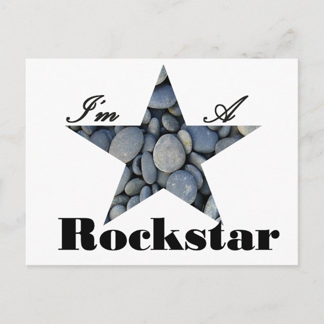 CARTE POSTALE JE SUIS UNE ROCKSTAR (Devant)