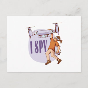 Carte Postale Je suis une taupe pour les pilotes de drones et le