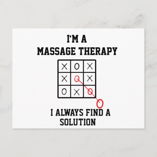 Carte Postale Je suis une thérapie de massage, je trouve toujour (Devant)