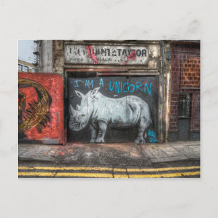Carte Postale Je Suis Unicorne, Shoreditch Graffiti (Londres)