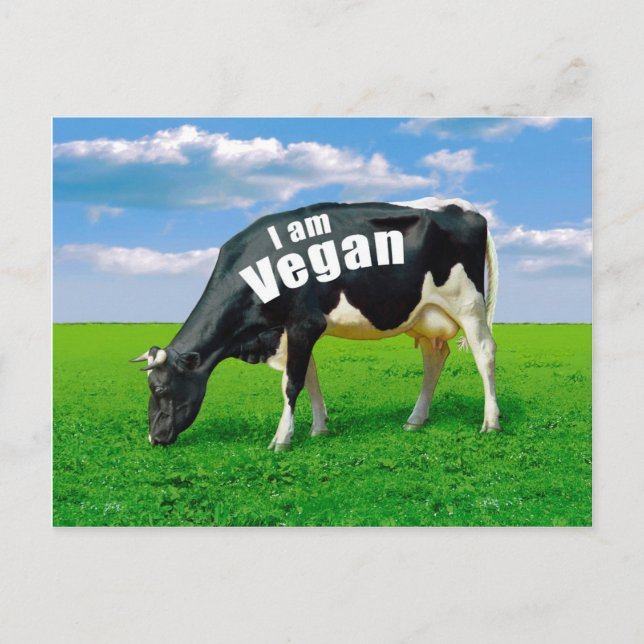 Carte Postale Je suis Vegan (Devant)