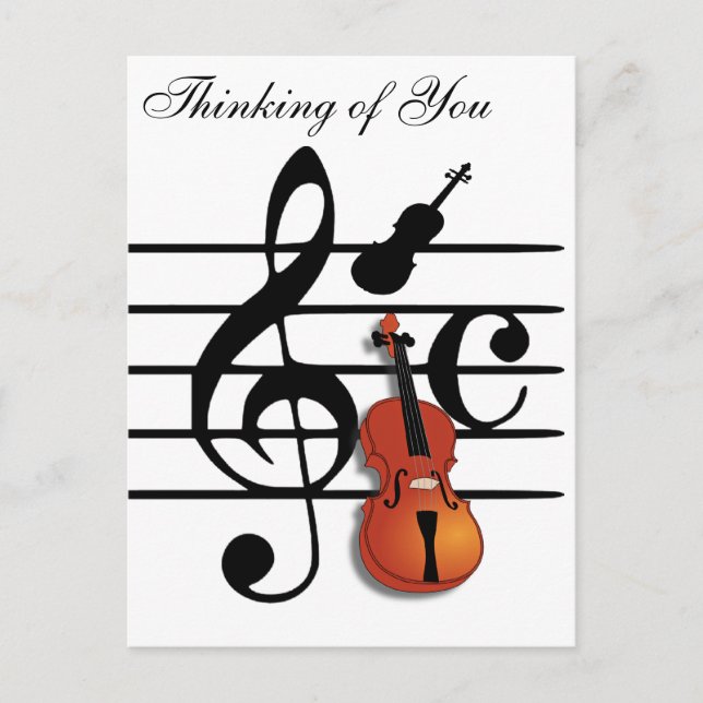 Carte Postale Je Suis Violon_ (Devant)