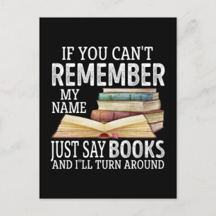 Carte Postale Je suis You Can't Remember My Name Just Say Books 