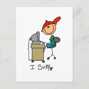 Carte Postale Je surfe sur des T-shirts et des cadeaux