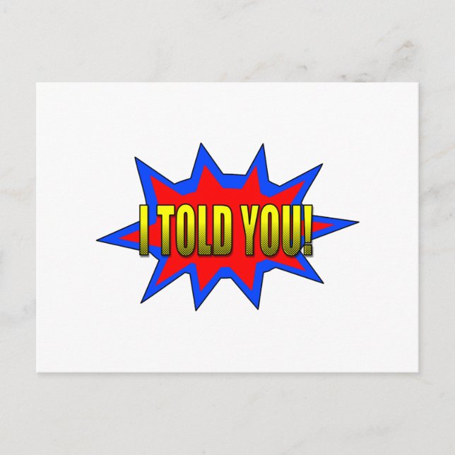 Carte Postale Je T'Ai Dit (Devant)