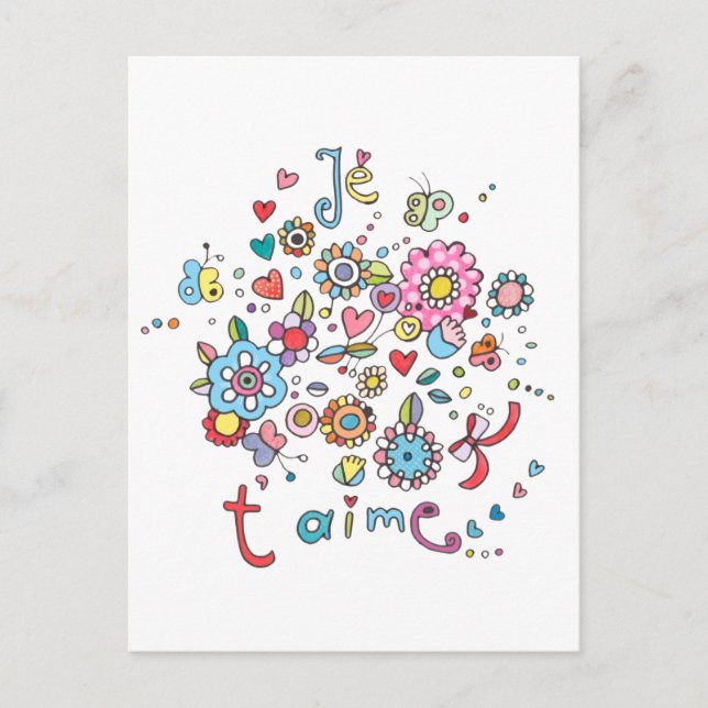 Carte Postale Je T'Aime (Devant)