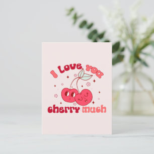 Carte Postale Je T'Aime Beaucoup Cherry