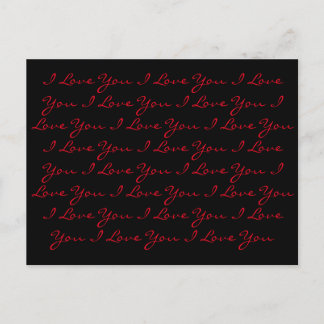 Carte Postale "Je t'aime" ...Carte Postale répétée