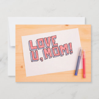 Carte Postale Je t'aime, maman
